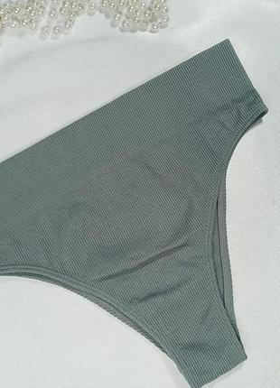 🔥 бесшовные эластичные трусики трусы -бразилиан в рубчик h&amp;m 🔥