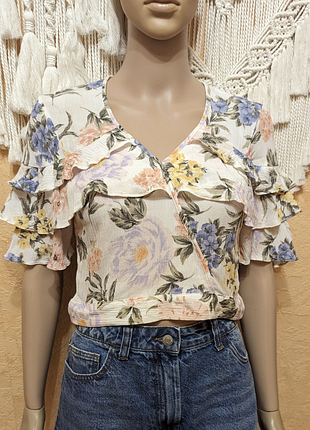 Блузка топ квітковий принт віскоза