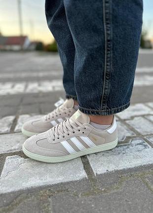 Женские кроссовки samba og wonder white linen green