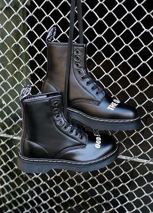 Шкіряні зимові черевики мартенси