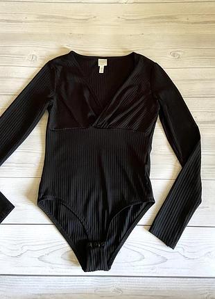 Черное боди h&m
