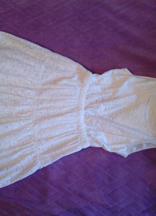 Белое платье на лето, сарафан, ажурное, открытая спинка, трендовое, база, хіт, супер цена