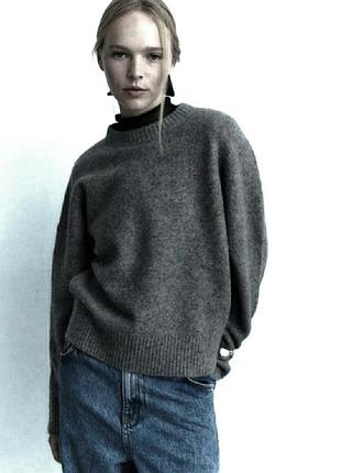 Zara кашемировый свитер свободного кроя /12903/