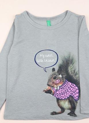 Топ, реглан benetton для девочки на рост 98 см, 152 см