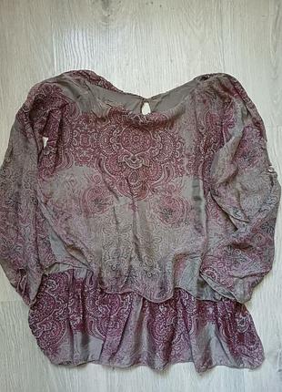 Блуза шелк+вискоза двухслойная размер m-l