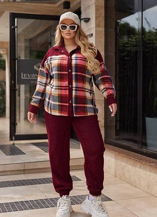 Теплий жіночий брючний прогулянковий костюм