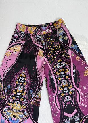 Штани кольоровий принт кльош палаццо палацо висока посадка розмір м хелоуін хеловін