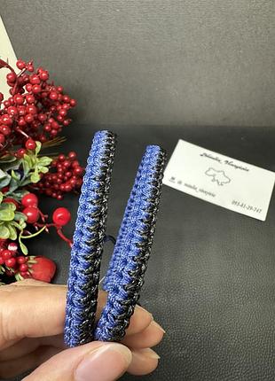 💙🖤безвісти зниклі. браслет чорно синій плетений .