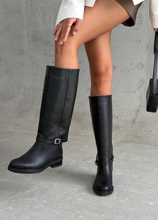 В наявності та під замовлення демісезонні чоботи натур шкіра чорні 36-41р