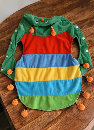 Яскрава попона для собаки костюм гусінь сороканіжка розмір м