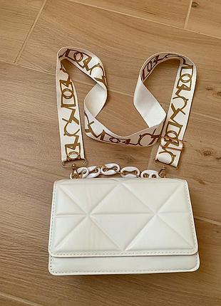 Сумка біла з еко шкіри