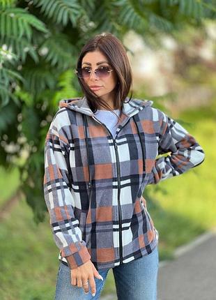 Кофта на молнии из флиса повседневная кофта размеры 42-56 разные цвета