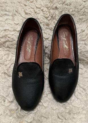 Лоферы туфли балетки кожа натуральная