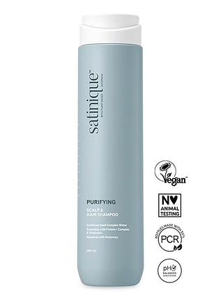 Очищувальний шампунь для волосся та шкіри голови amway амвей емвей satinique 280 мл (126460)