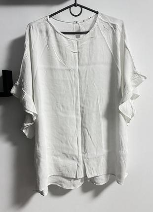 Стильна ніжна біла блуза