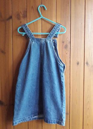 Джинсовий сарафан для дівчинки m&s розмір 5-6років 2