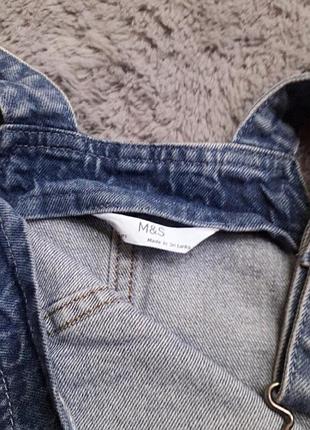 Джинсовий сарафан для дівчинки m&s розмір 5-6років 3