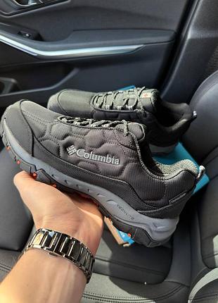 Кросівки чоловічі columbia firecamp fleece gore-tex grey orange осінні зимові утеплені коламбія термо гортекс великани великі розміри сірі 41 - 50