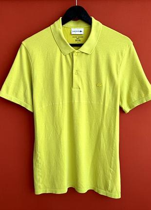 Lacoste оригінал чоловіча футболка з комірцем поло розмір s