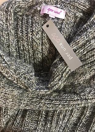 Очень красивый и стильный брендовый тёплый вязаный свитерок 20.