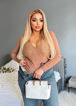 Жіноче сіткове боді з мереживом | 659