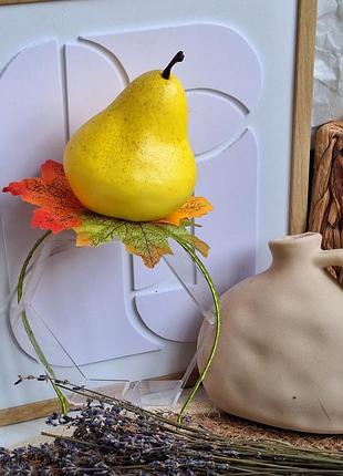 Обруч груша, груша, костюм груша, желтая груша