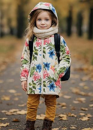 Дощовик, вітровка, парка, плащ для дівчинки 7-8 років, miss e-vi