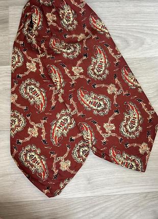 Галстук платок на шею красный пейсли винтаж