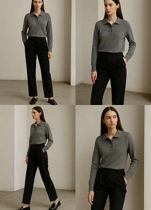 Женский серый джемпер-поло na-kd | размер м