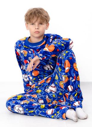 Теплая удобная пижама махра