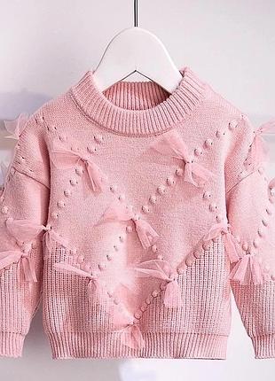 Светр для дівчинки персикового кольору