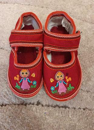 Тапки комнатные в садик мокасины детская обувь домашняя для дома