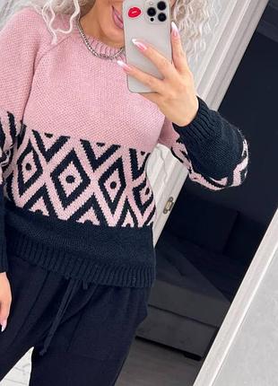 Женский вязаный свитер оверсайз разные цвета новинки сезона