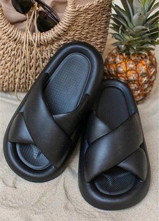 Шльопанці літні дутіки хрестиком
