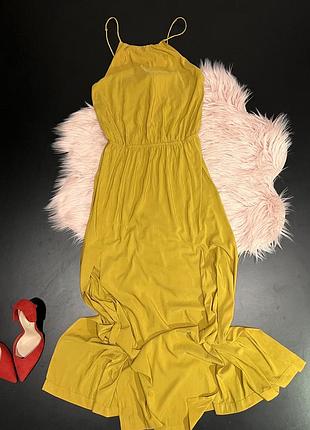 Міді сукня від h&m гірчичного кольору