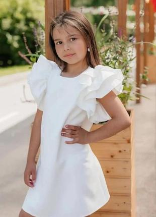 Платье белая роза 🌹 праздничная нарядная