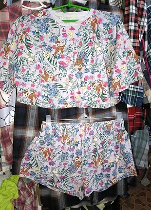 Бэмби дисней оригинал 100лет диснея пижама с шортами