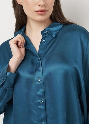 Сорочка жіноча zara бірюзова xl