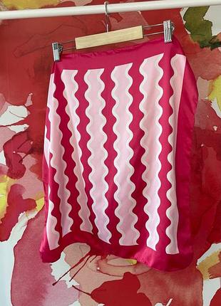 Квадратний шарф з принтом смужка рожевий primark