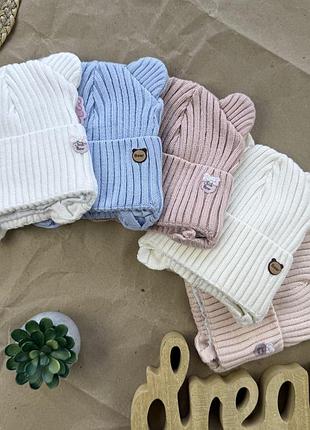 Шапка ушки с завязками