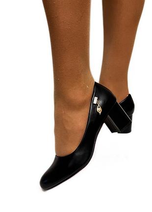 Черные матовые туфли на каблуке 36 37 38 39 40 41 размер