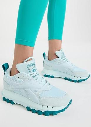 Ексклюзивна модель кросівок reebok x cardi b classic leather cardi  37 розмір (24 см), колір blue turquoise teal