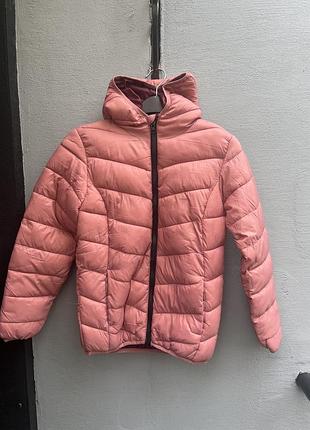 Куртка дитяча демісезонна водовідштовхувальна та вітрозахисна для дівчинки pepperts 140 см (9-10 years) пудра