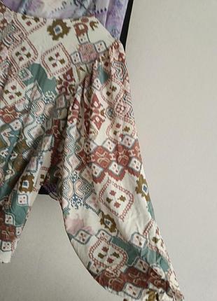 Tu блуза бохо из вискозы с нарядными рукавами,р 16