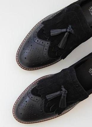 Лоферы балетки кожа и замш натуральные