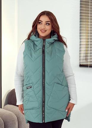 Жилетка с капюшоном на синтепоне 48-58 р-р