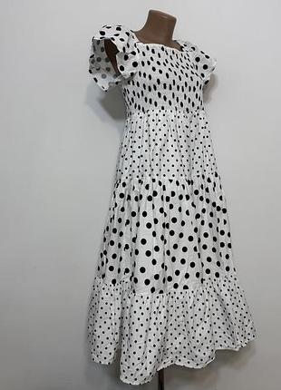 Платье в горошек, f&f, m-l, как новое!