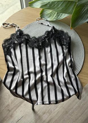 Майка zara з мереживом