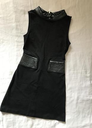 Вечірня сукня міні s versace vjc чорна ошатна коротка маленьке чорне плаття