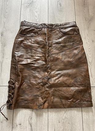 Юбка натуральная кожа